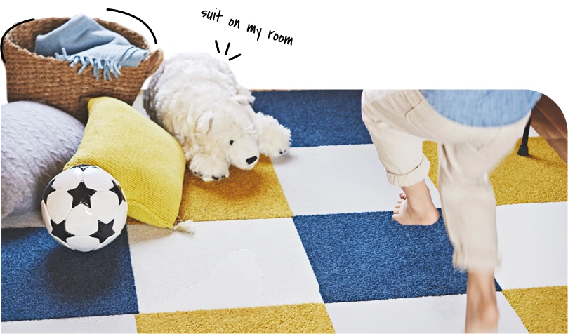 Interior fit With Carpet Tiles